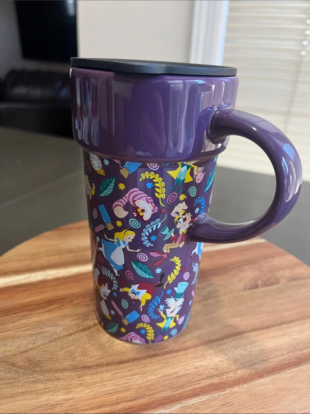 Disney Alice in Wonderland Ceramic Travel Mug with Lid